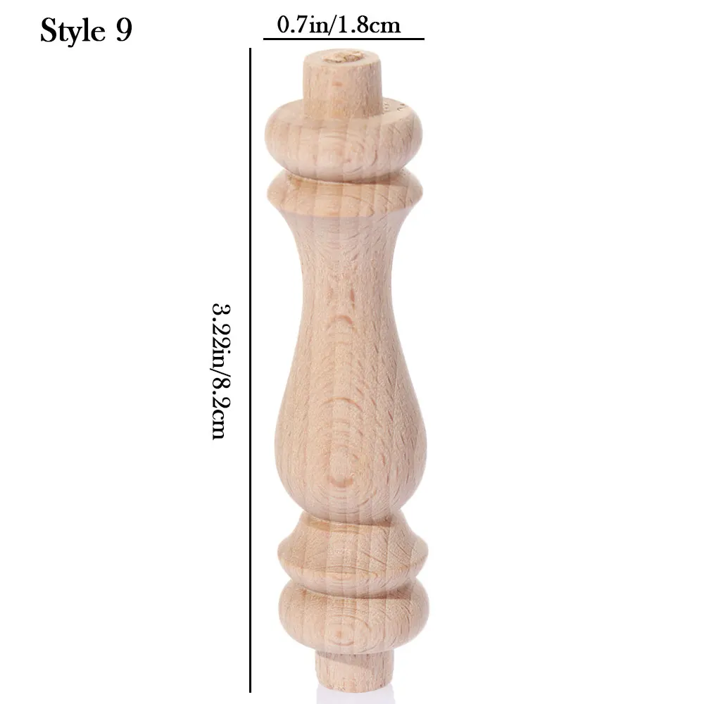 Solid Decoration Crafts European Style Furniture Foot Legs Home Decor Vintage Wood Carved Cabinet Seat Feets