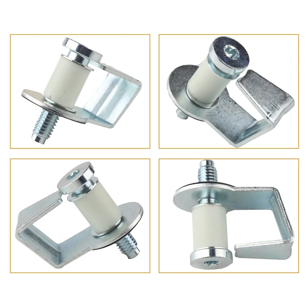 For Daily Driving Safety Silver White Door Lock Bolt Door Hinge Pin Zinc Coated Finish High Density Plastic Sleeve