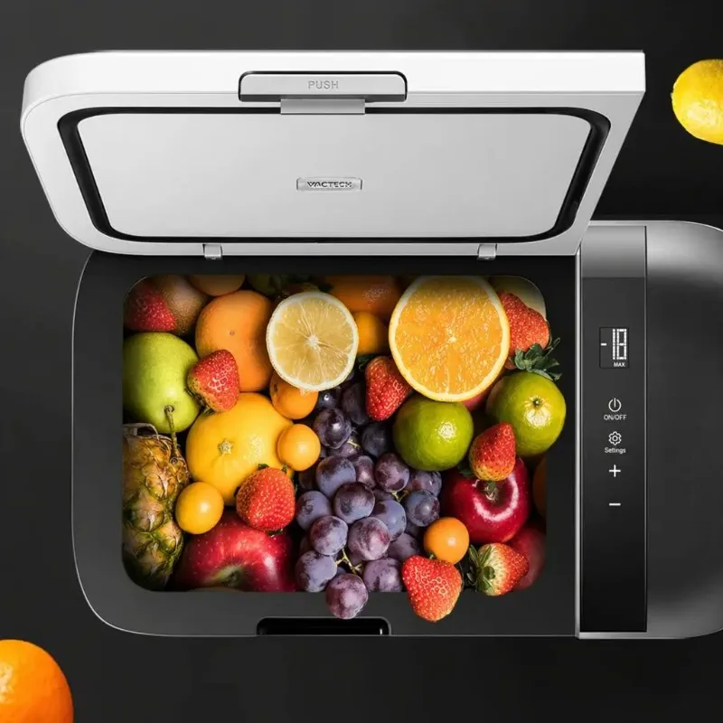 Portable Car Refrigerator，12L DC Compressor Cooling，Freezer，-18℃ Smart Temp Control，Mini Fridge， Adjust for SUV Truck Travel