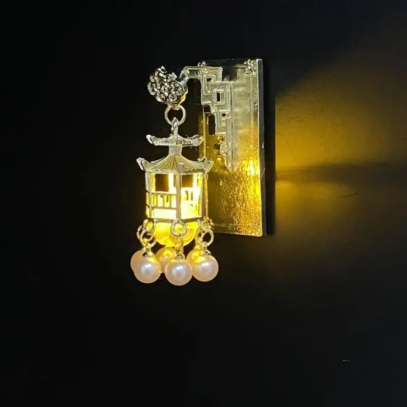 Glowing Lantern Fridge Magnet Heavy Duty Metal Luminous Refrigerator Sticker 1PC for Home Kitchen Party Favor Gift
