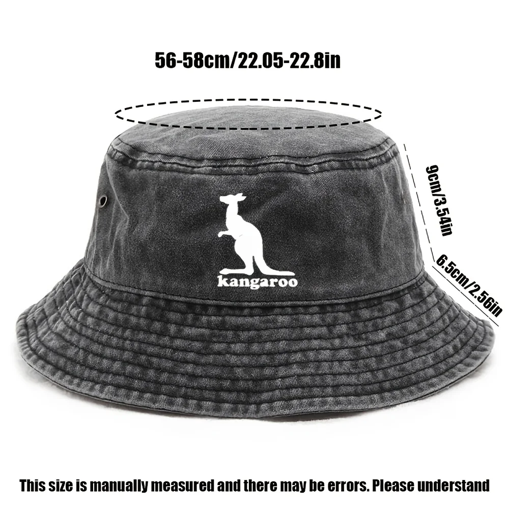 Animal Kangaroo Printed Hat, Women'S Bucket Hat, Men'S Hat,for Outdoor Sports, Foldable Fisherman Hat, Premium Festive Hat, I