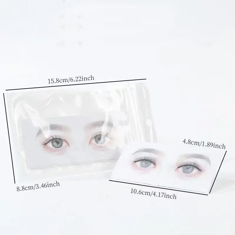 Tarjetas de pestañas postizas para principiantes, tabla de mapa de pestañas, pestañas finas, herramienta de entrenamiento de maquillaje reutilizable, ojos simulados, 10 Uds.