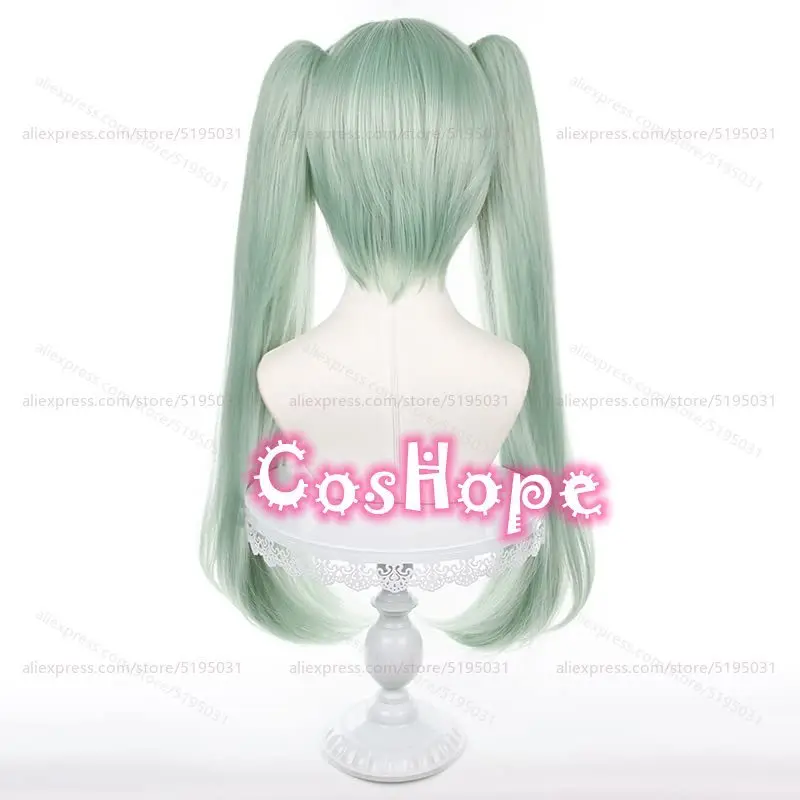 ZZZ كورين ويكس شعر مستعار تأثيري مع ذيل حصان مزدوج 70 سنتيمتر شعر مستعار أخضر طويل تأثيري أنيمي الباروكات مقاومة للحرارة بيروكات صناعية #5