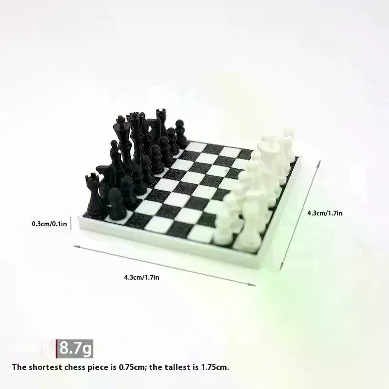 1set 1: 12 Dollhouse Model Scene Decoration Simulation Miniature Children Mini International Chess for Chessboard Life