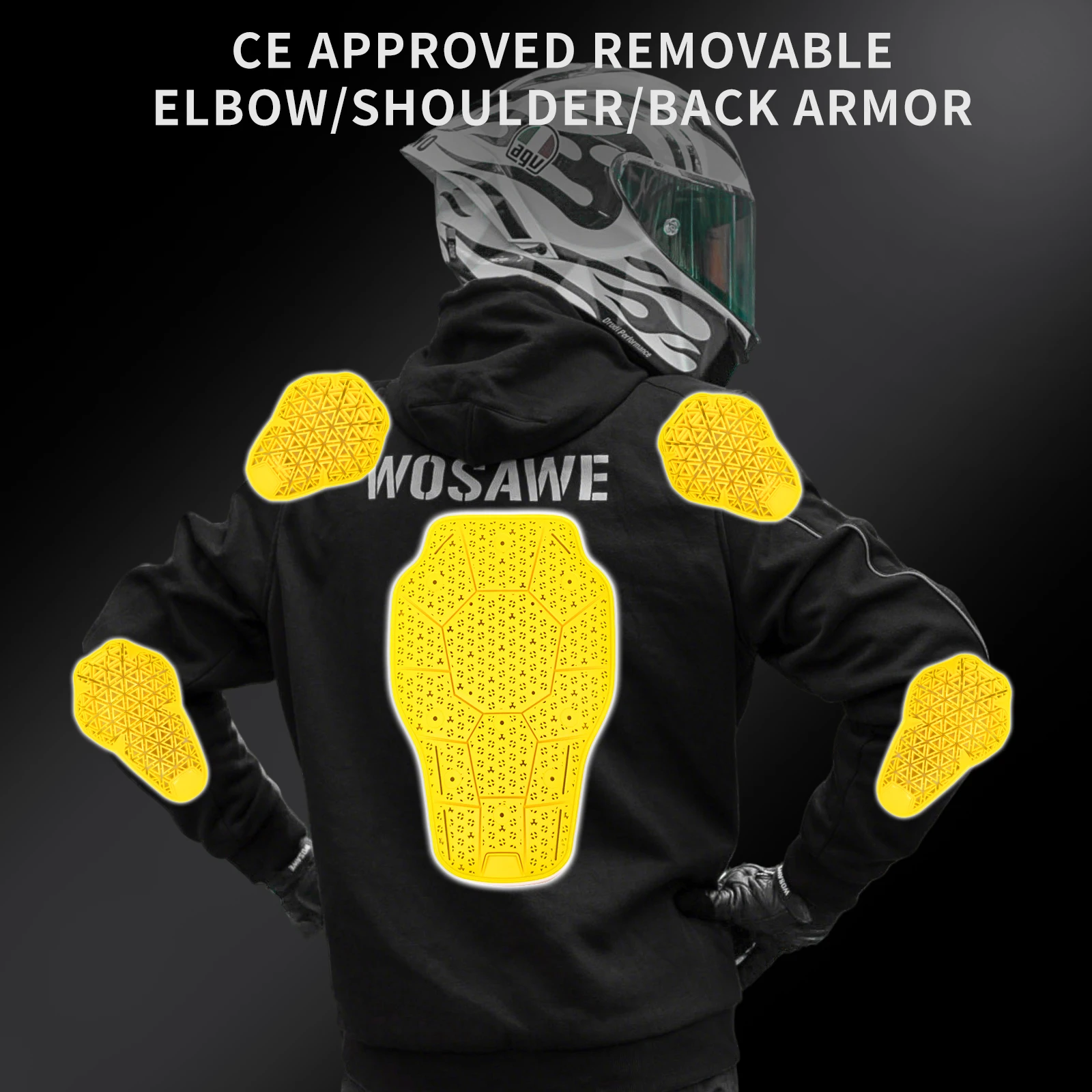 WOSAWE メンズ バイク用 フーディージャケット 冬用 - Motorcycle Gear Hoodie のレビューと価格