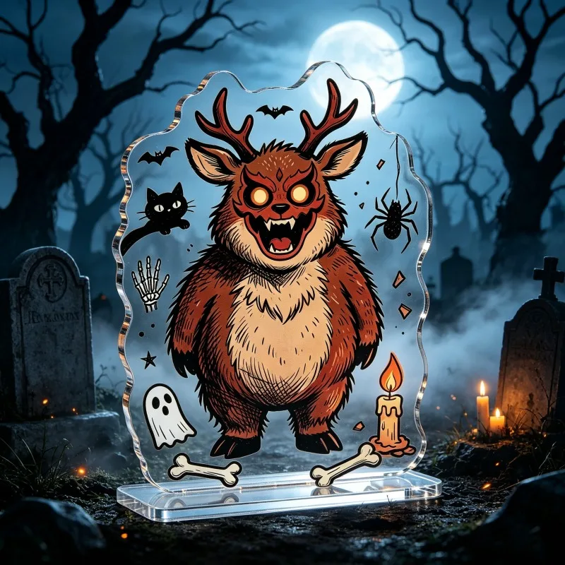 1pc Dark Fantasy Deer Acrylic Standee for Desk Decor