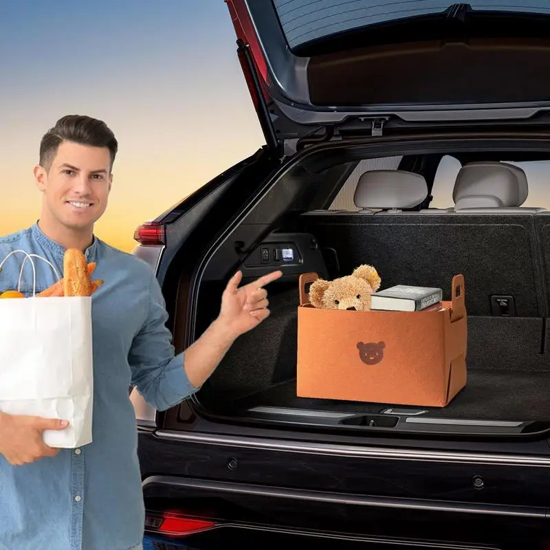 Collapsible Trunk Storage Organizer Sturdy And Collapsible Organization Container Sturdy And Foldable Container Box