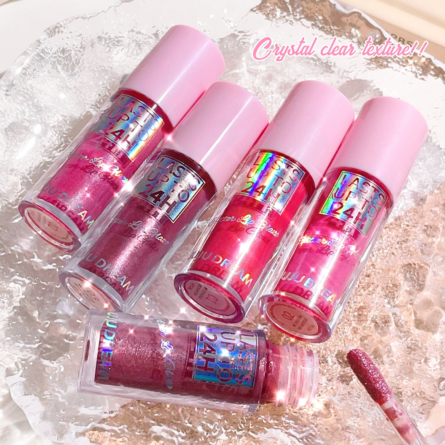 Glitter Liquid Lipstick, Shiny Smooth Lip Color, Long-Lasting Waterproof Lip Oil, Moisturizing Lip Lacquer for Normal Skin - Hig