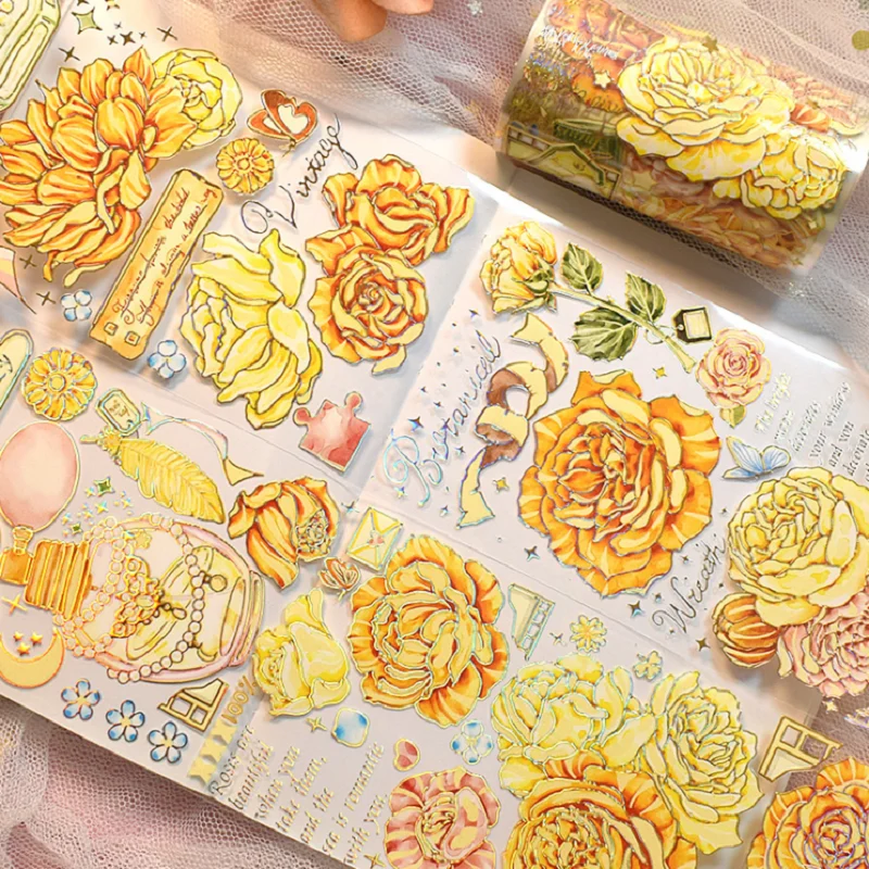 

Великолепный ретро цветок гака Украшение DIY Washi лента Изысканная лента для домашних животных