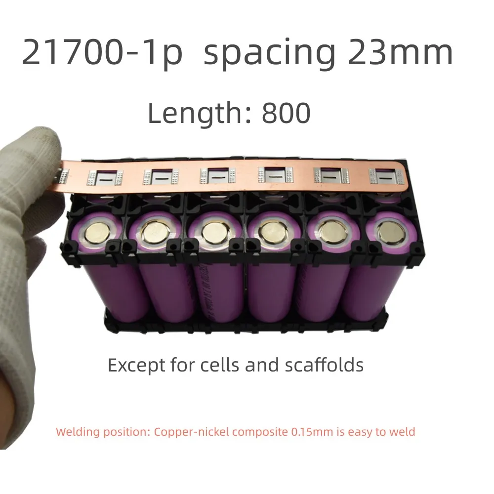 21700-1P Copper-nickel Busbar  Copper Bar Can Be Freely Cut With A Spacing Of 23mm Customize The Battery Connectors