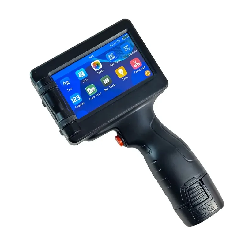 Handheld Inkjet Printer Gun,12.7mm Printing Size for Date, Number, Picture, Logo and Text Marking on Boxes & Bags