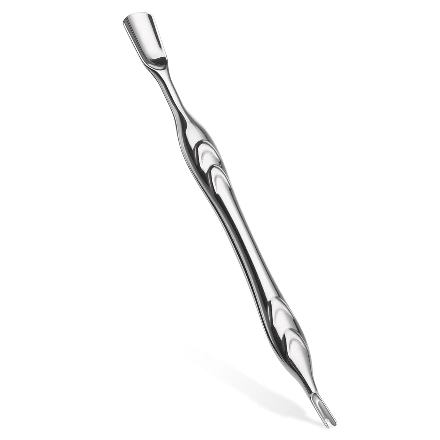 Convenient High-Quality Dual-Ended Stainless Steel Professional Cuticle Trimmer Fork for Precise Manicures and Pedicures - Exper