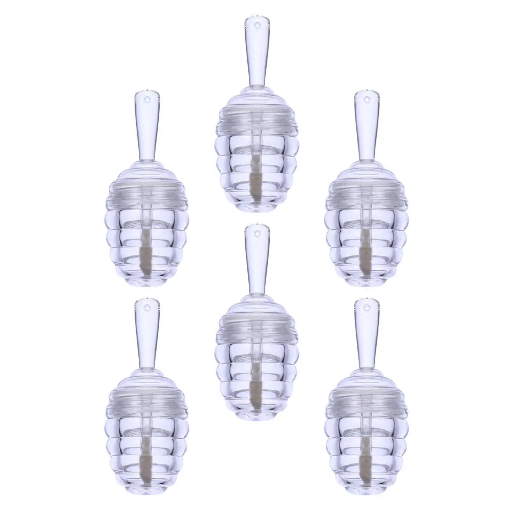 6pcs Lip Balm Tube Transparent Diy Lip Gloss Container For Lipstick Liquid Blush Concealer Empty Tube Clear Mini