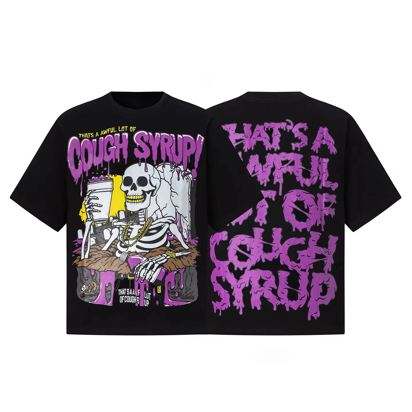 2026 new Sugar Syrup Framework Street Art Graffiti Hip-Hop Style Summer Casual T-Shirt (Men's and Women's) Art