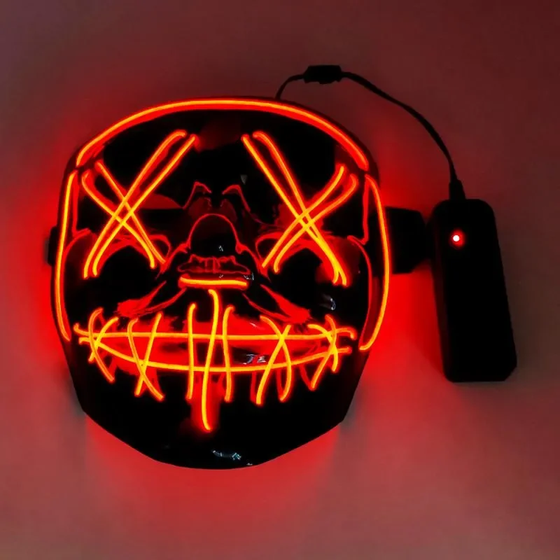 

Украшение вечеринки Хэллоуин Креативная светящаяся маска EL, черный холодный свет KTV Dance (без батареи)