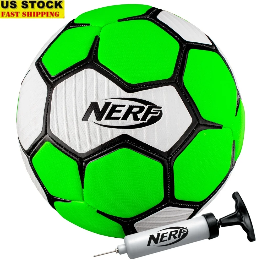 Balón de fútbol cosido a mano de tamaño 4 con bomba, superficie texturizada, PVC duradero, juego para todo tipo de clima, Control definitivo para niños