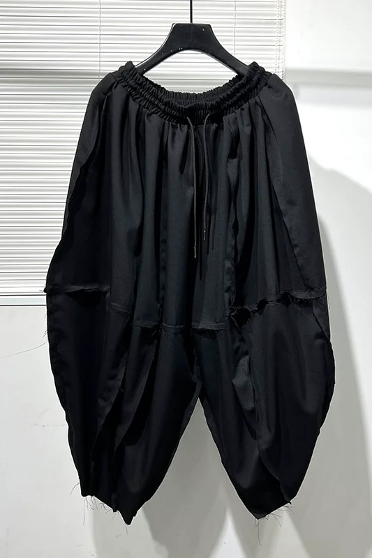 Owen Seak Männer lässig Harem Shorts Baumwolle Gothic Herren bekleidung Jogging hose Sommer Frauen knielang lose schwarz kurz Größe xl