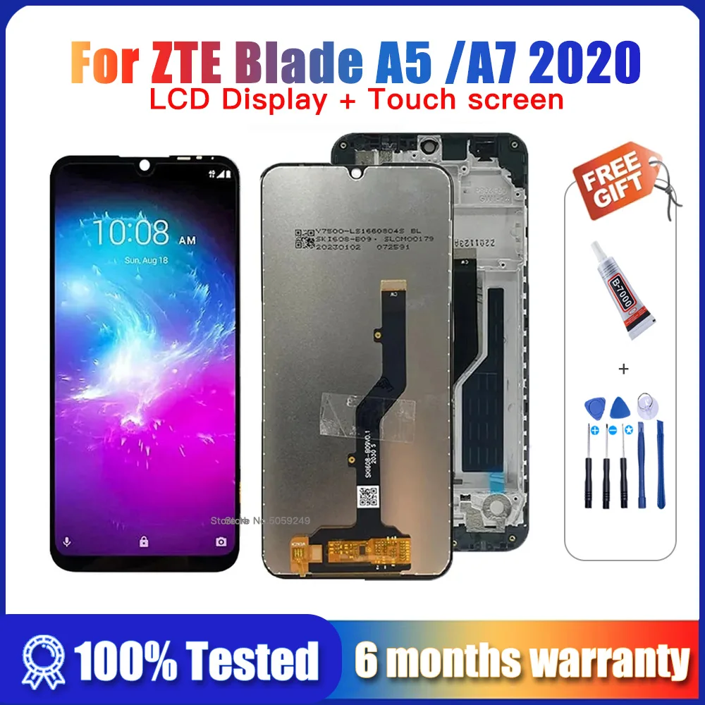 

6,09 "оригинальный для ZTE Blade A5 2020 ЖК-дисплей и фотоэлемент для ZTE Blade A7 2020 сменный ЖК-дисплей