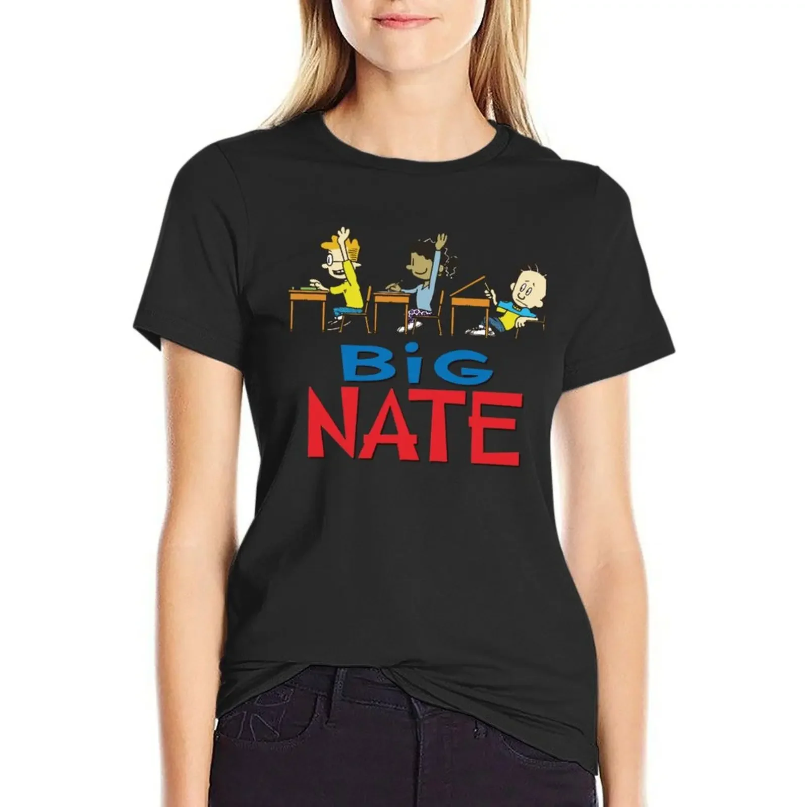 

Big Nate lazy T-Shirt vintage clothes graphics animal print shirts graphic tees t-shirts for Women loose fit
