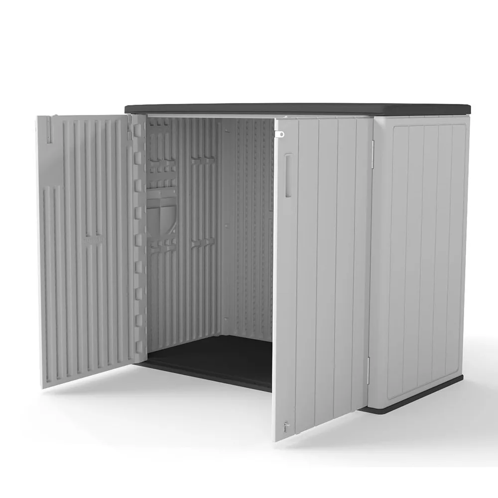 

Многофункциональный коричневый низкий навес для хранения на открытом воздухе, 52x28x45 дюймов, водонепроницаемый шкаф для хранения инструментов под окном