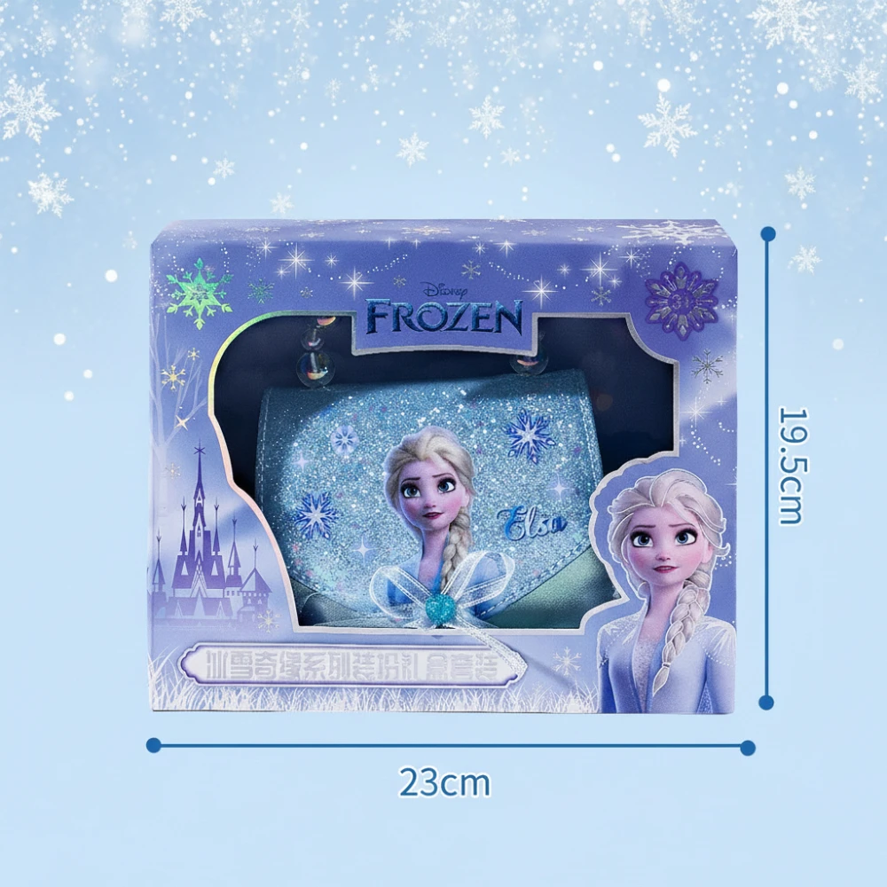 ديزني فروزن إلسا الأميرة بريق حقيبة كروسبودي لطيف الكرتون الترتر حقيبة يد للأطفال طفل الفتيات حقيبة كتف صندوق هدايا عيد الميلاد