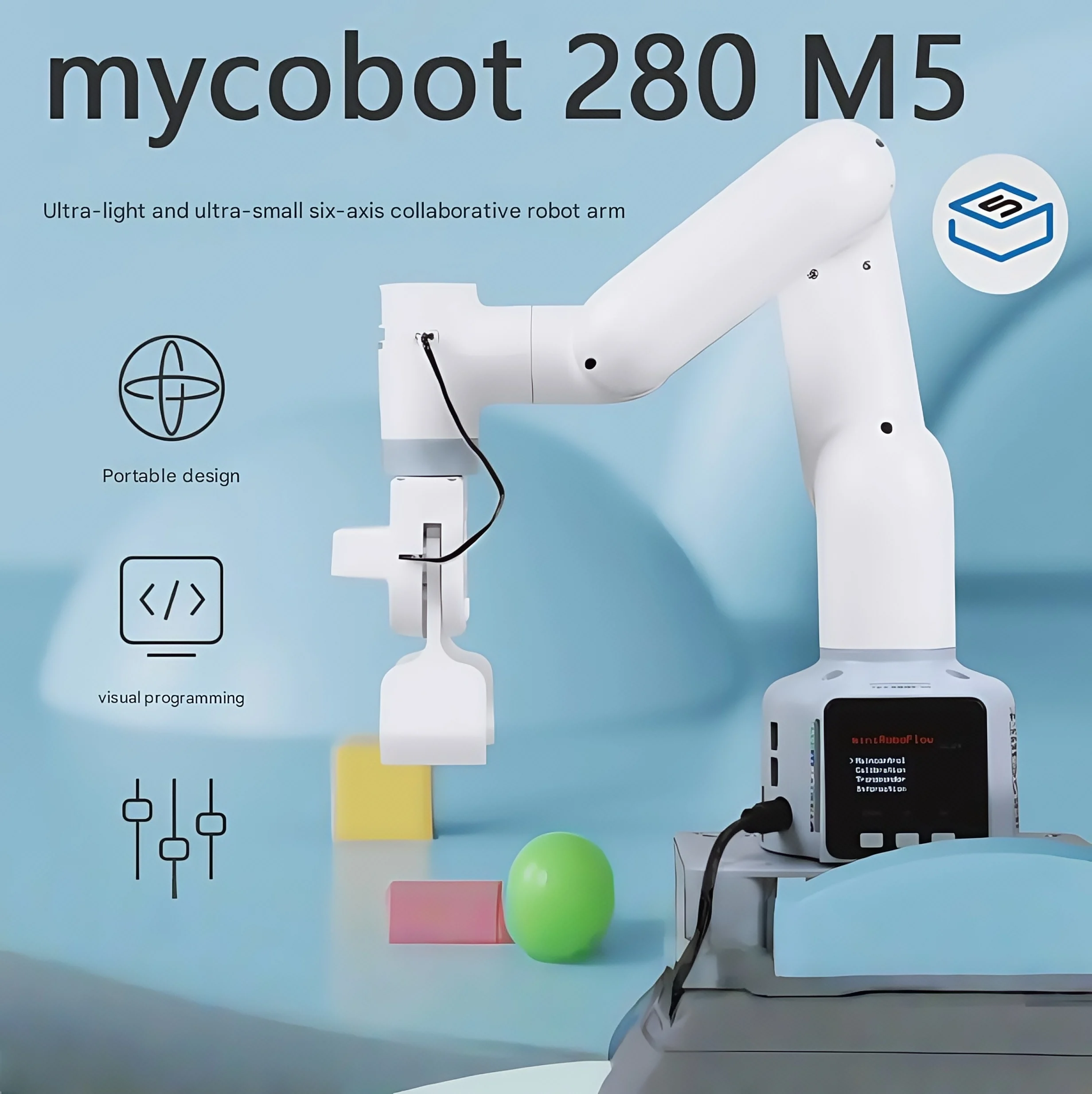

myCobot280M5 шестиосевой робот-манипулятор ROS, программирование с открытым исходным кодом, обучение, распознавание визуального