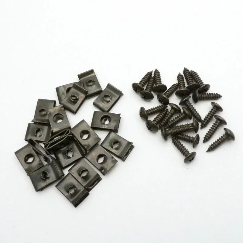 Car Motorcycles  Metal Screw Fastener Clips U-Type Clip with Screw Anti-rust Protection Clip Screw Buckle Iron Sheet