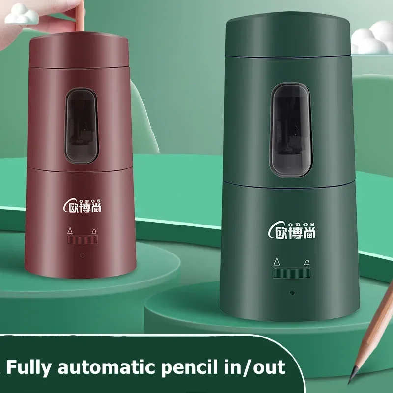 Fully Automatic Electric Pencil Sharpener USB Charging Fast Sharpen Colored Sketch Pencils Student School Supplies Stationery