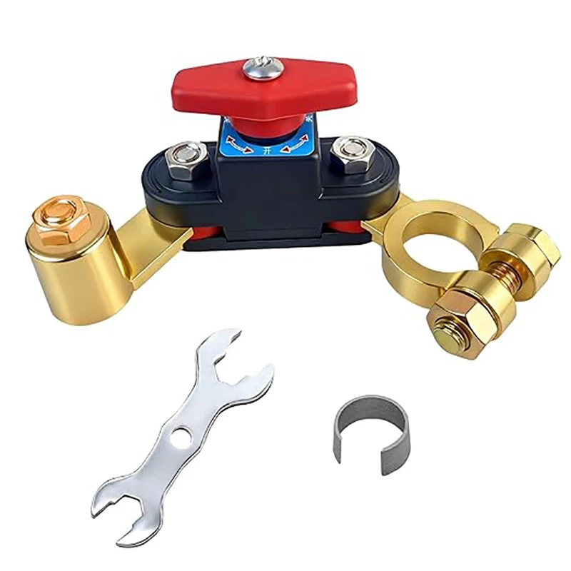 

Car Battery Disconnect Switch, Pure Copper 12V-24V Power Cut-Off Switch, High Conductivity for Car Truck Boat RV