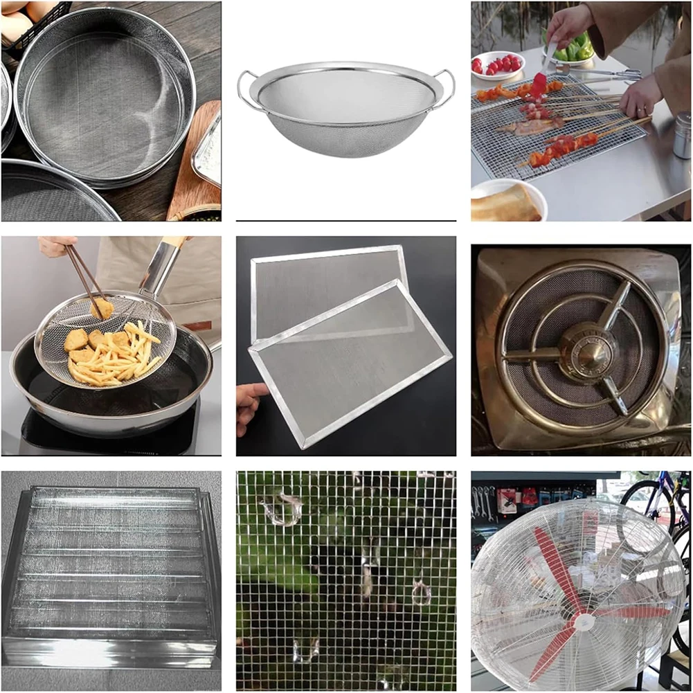 6 Pack 304 Stainless Steel Mesh 20 Mesh Fine Filter Net For Ventilation Grilles Grilling Accessories Barbacoa Accesorios