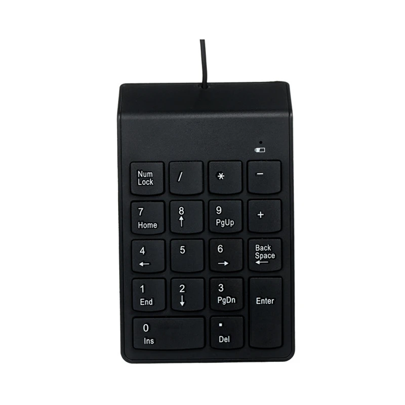 Wired Numeric Keyboard Keypad Number 18 Keys USB Cable for Laptop Work From Home