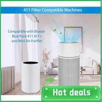 A74X-Air Purifier Filter Replacement 411 For Blueair Blue Pure 411+,411 Auto & Mini HEPA Particle And Activated Carbon Filter