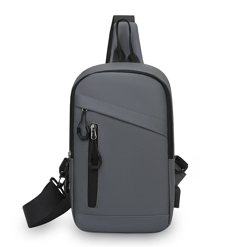 

Men's Simple Chest Bag Multi-Functional USB Charging Travel Single Shoulder Bag for Business Commuting And Casual Use