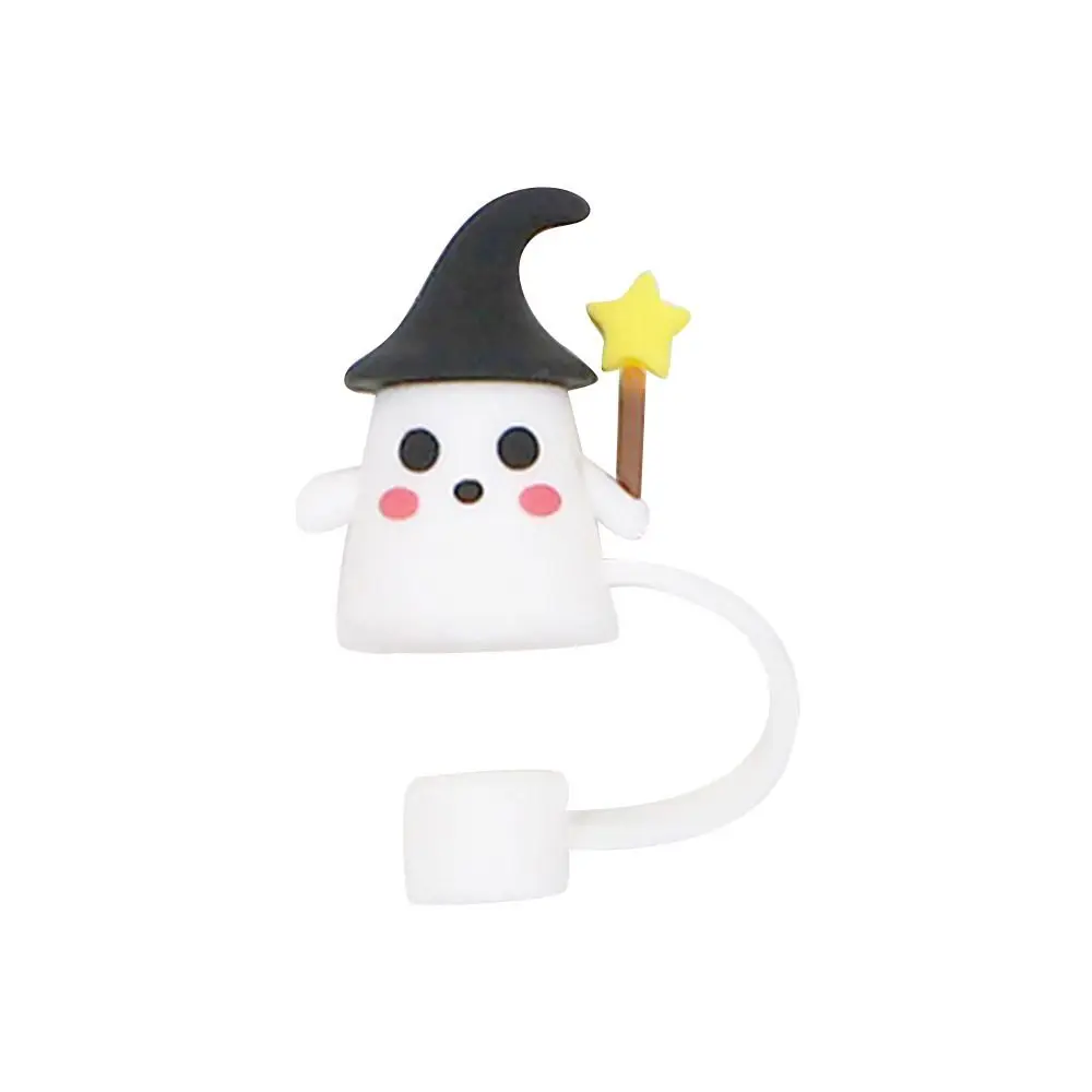 10mm New Halloween Straw Cap Silicone Reusable Straw Tips Cover Splash-proof Straws Accessories Straw Stoppers