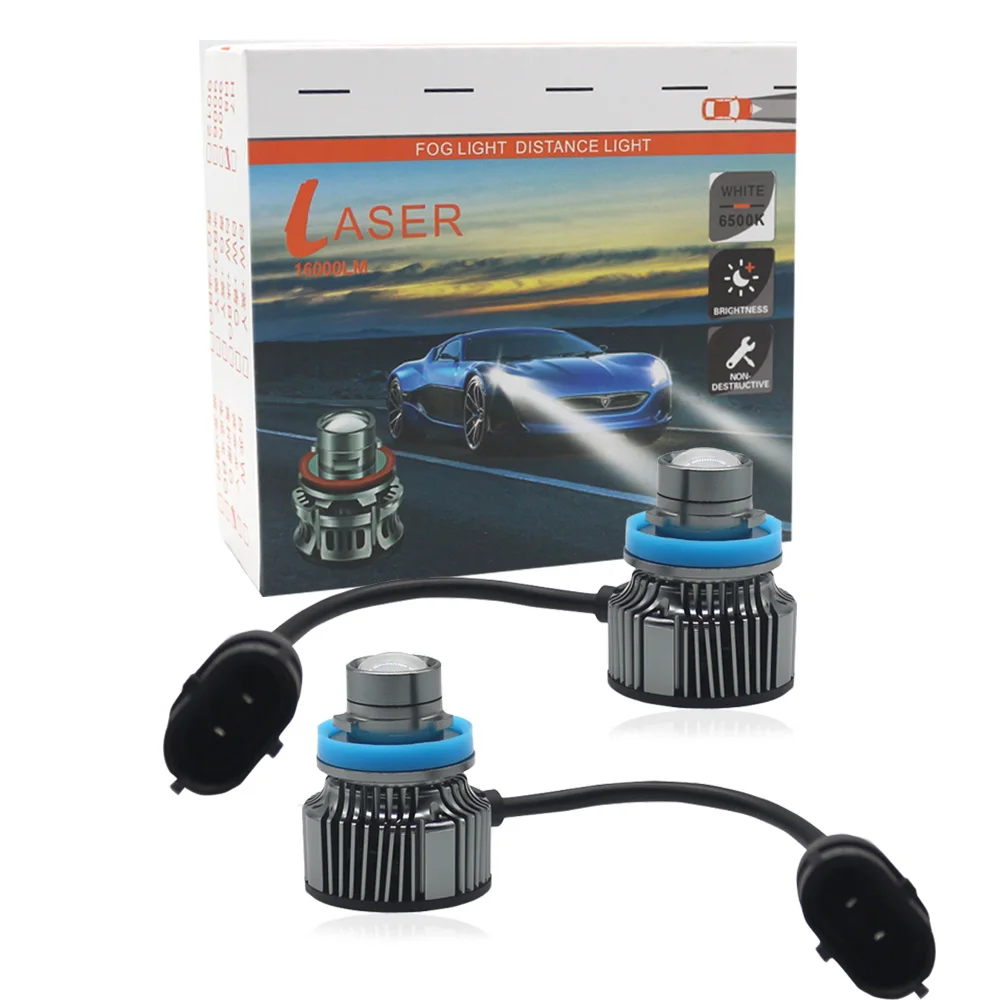 2pcs Car Bulbs Lemon Green Yellow White LED Fog Light Headlight H7 H8 H9 H11 9005 9006 Daytime Running Lamp For Auto Accessories