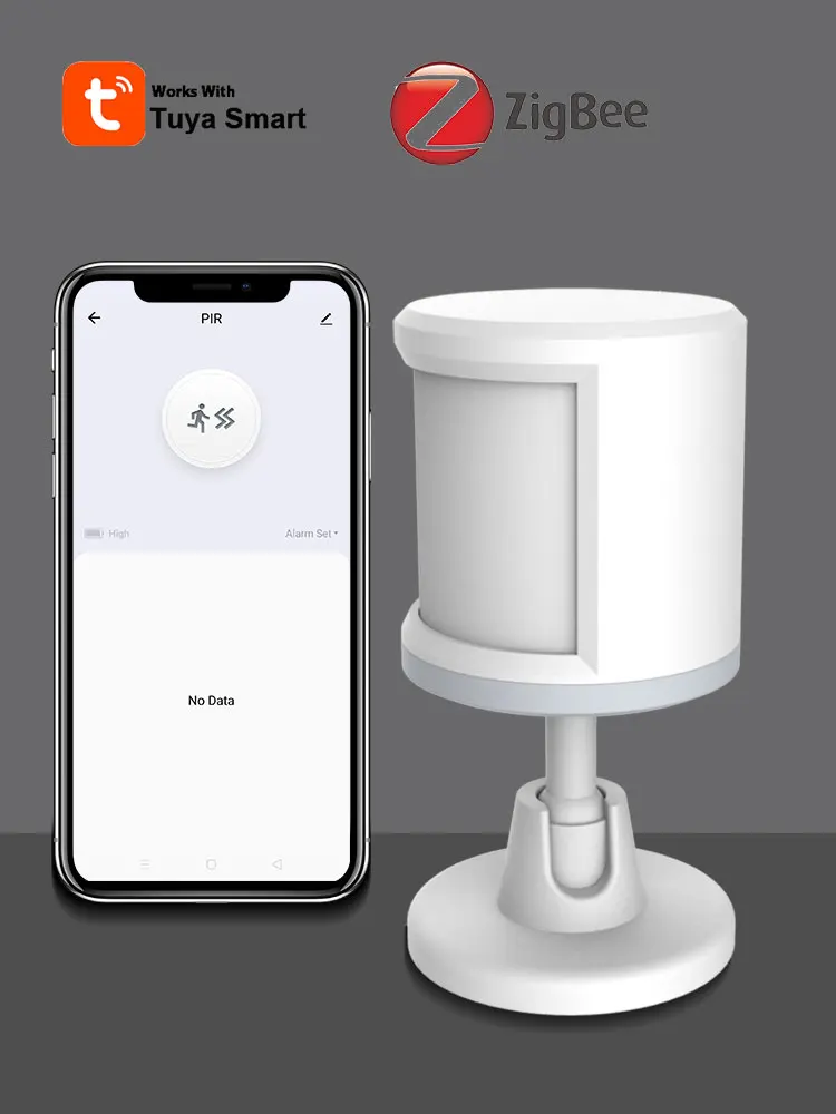 Tuya Zigbee Mini Sensores PIR Motion Sensor Wall Stand Bracket Nice Shape Zigbee Detector Work With Google Home Home Assistant