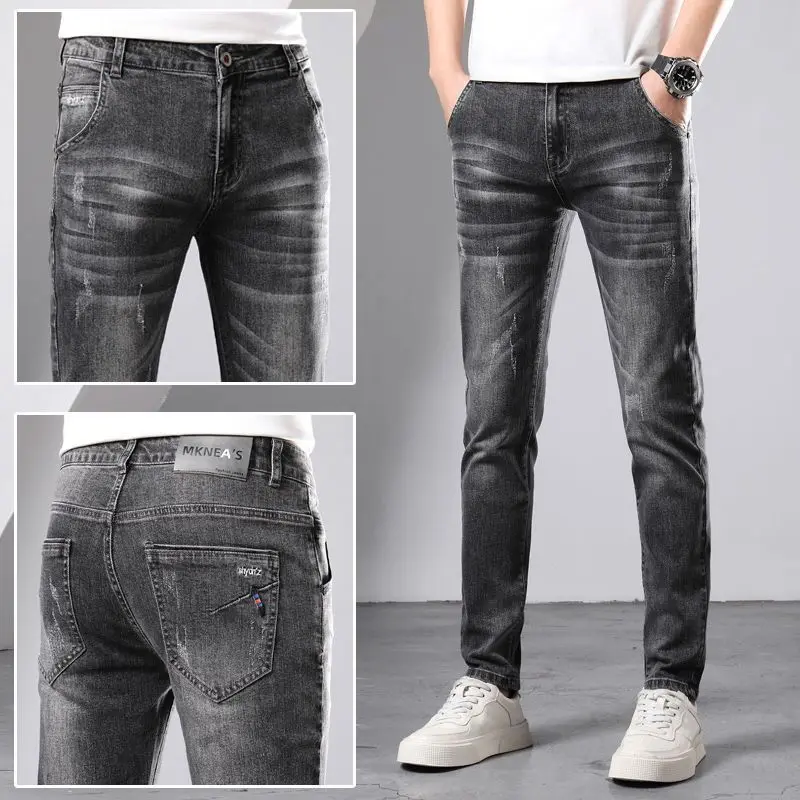 

Luxury Man Clothing Brands High-end Jeans Men's 2026 New Trendy Brand Light Luxury Slim Fashion Simple Elastic Men's Pants