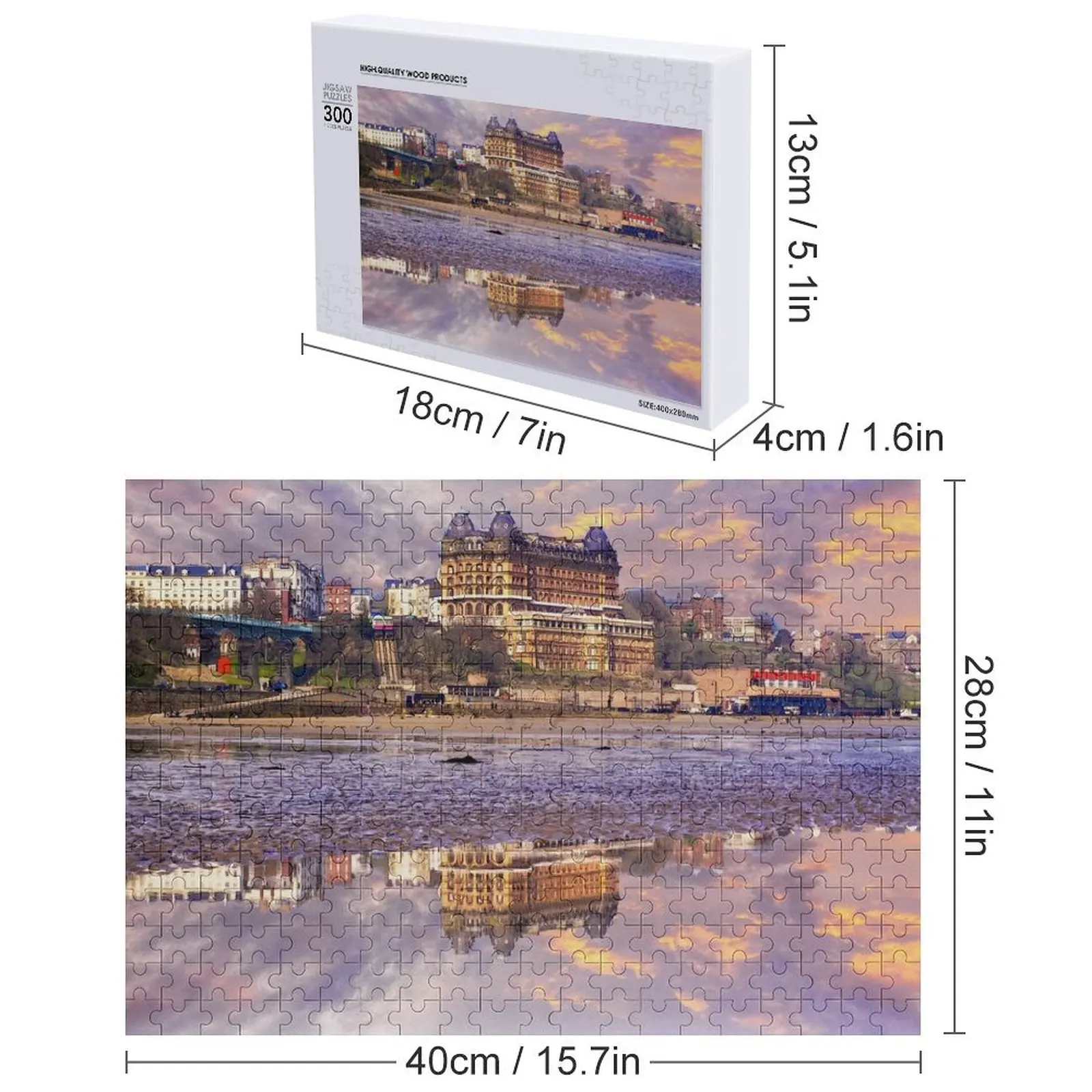 スカボロー グランド ホテル リフレクション ジグソーパズル カスタマイズされた子供向けギフト 子供向けの斬新なおもちゃ 2022 子供向けのおもちゃ パズル