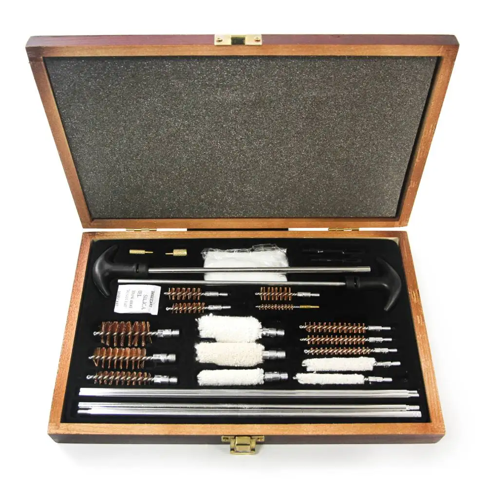 

Universal Gun Cleaning Kit Brush Tool for Pistol Hunt Rifle Shotgun Weapon Barrel Cleaner Wooden Box Tool Case Hunting Accessory