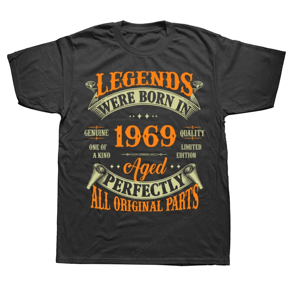Lustige Legende 1969 55 Jahre altes Grafik-T-Shirt für Herren und Damen, modisch, lässig, übergroße T-Shirts, Herren-Baumwoll-T-Shirt