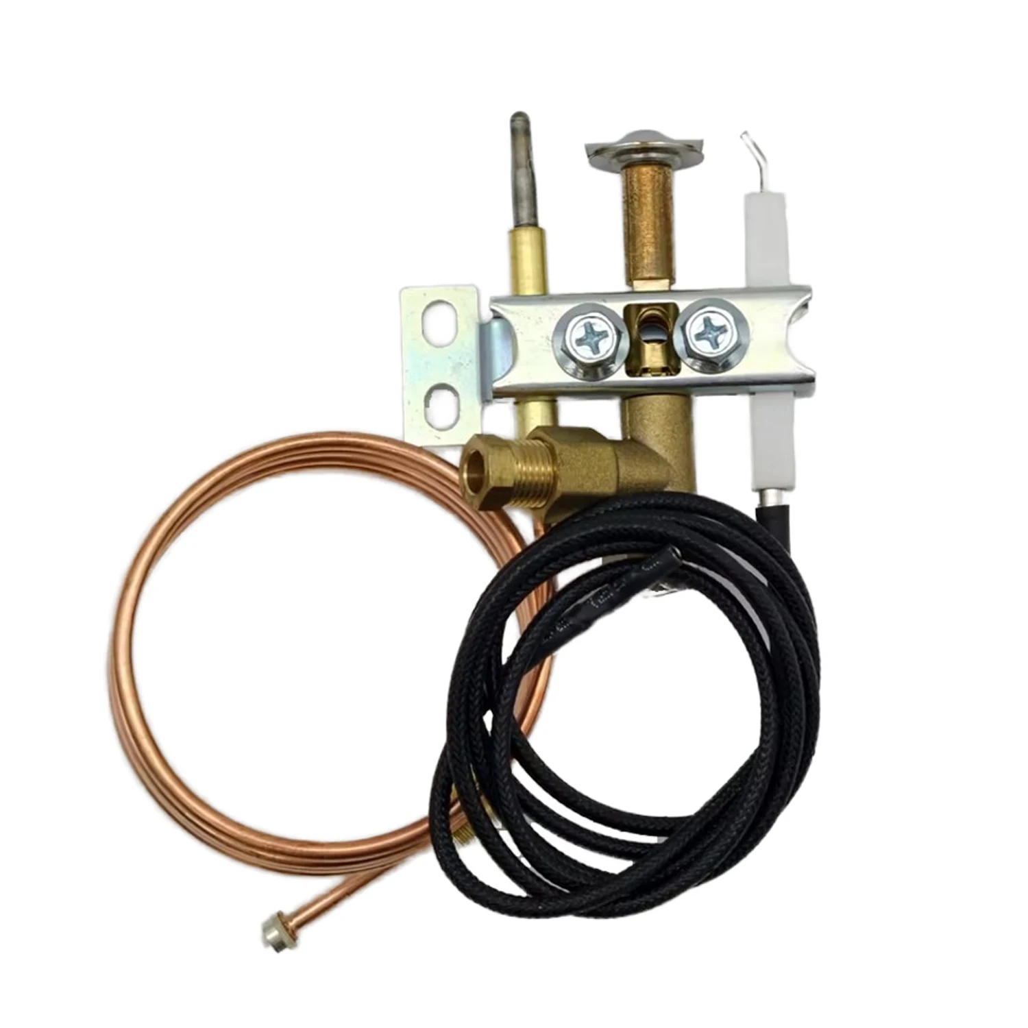 Pilot Burner(Two Pieces) Thermocouple Assembly Brass ODS Device Oxygen Deficient Protection for Household & Outdoor Gas Oven