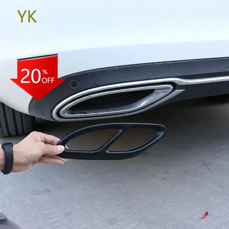

For Mercedes Benz GLC A B C E Class X253 W205 W213 W176 W177 W246 W247 2016-2019 Car Accessories Car Exhaust Pipe Cover Trim