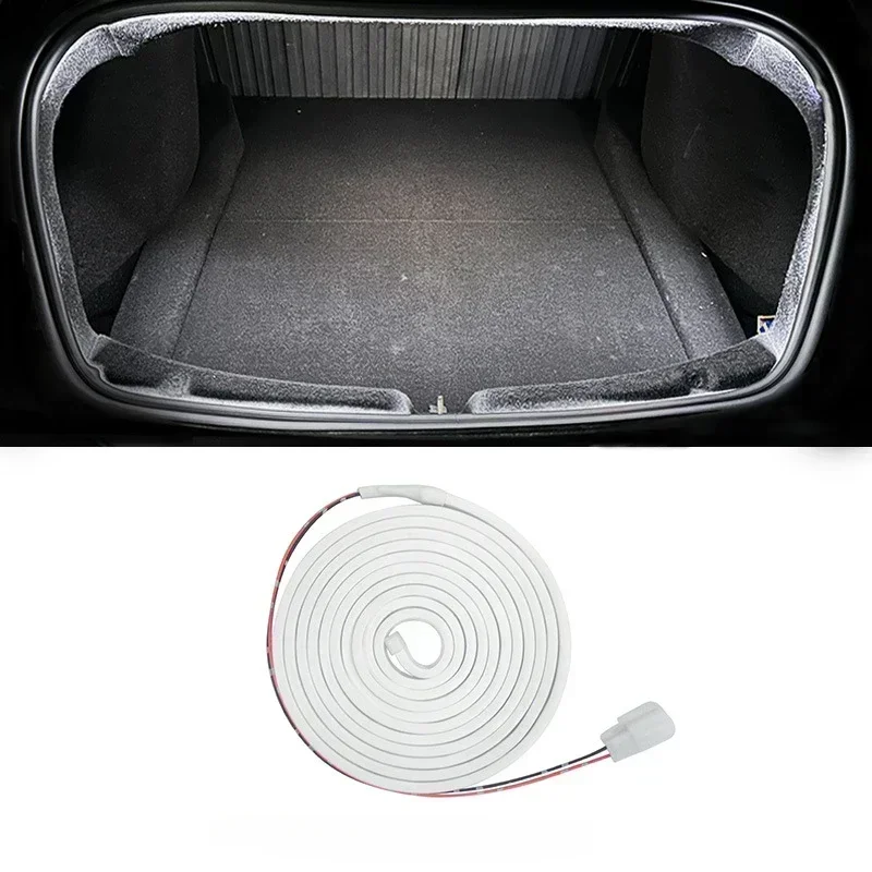 For Tesla Model 3+ Rear Trunk Neon Strip Brighten LED Light Strip Ambient Lighting Flexible New Model3 Highland 2024 Accessories