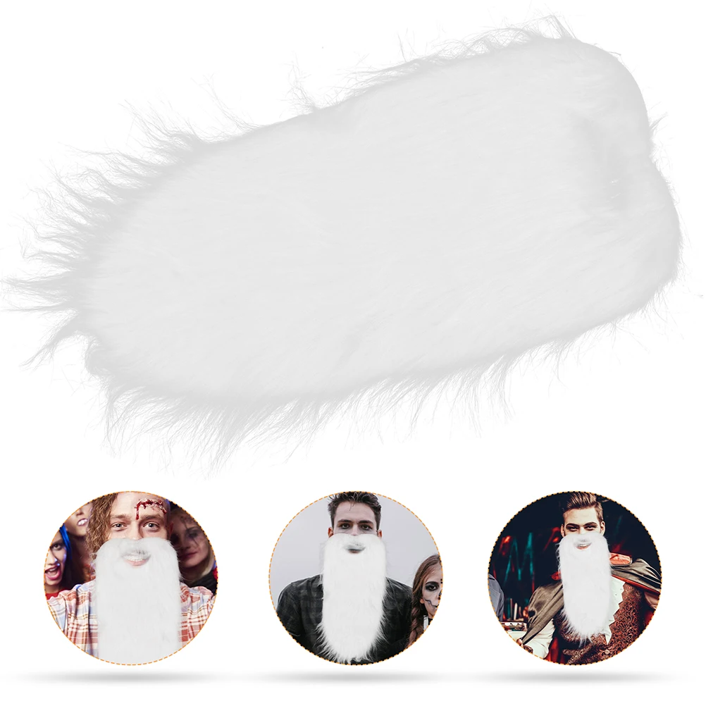 

2pcs Realistic White Beard Faux False Beards Costume Party Props For Halloween Cosplay Dress Up Adult Kids Gnome Dwarf Facial