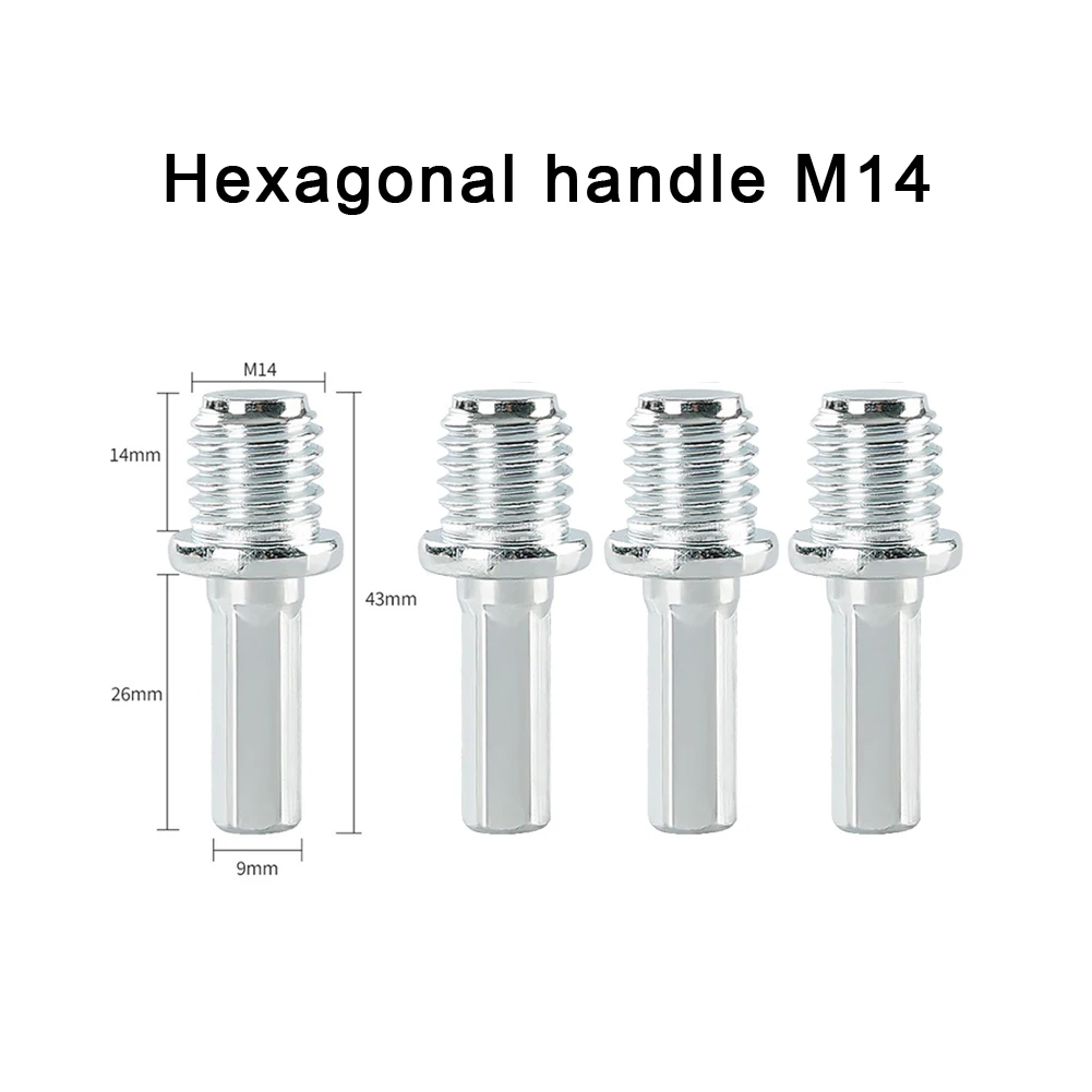 Hexagonal Handle M Angle Grinder Connecting Rod Polished Self Adhesive Disc Adapter Chrome Vanadium Steel Connection Rod
