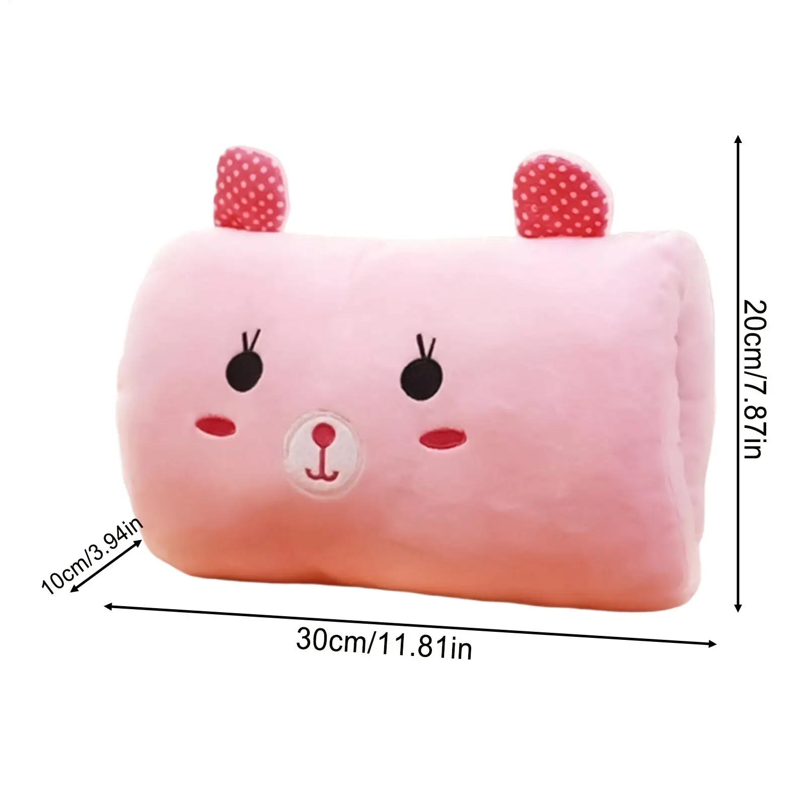 pink Hand Warmer Pillow Bunny Shape Hand Muff Arm Pillow For Kids Classroom Travel Napping Winter School Home Cold Weather view 6