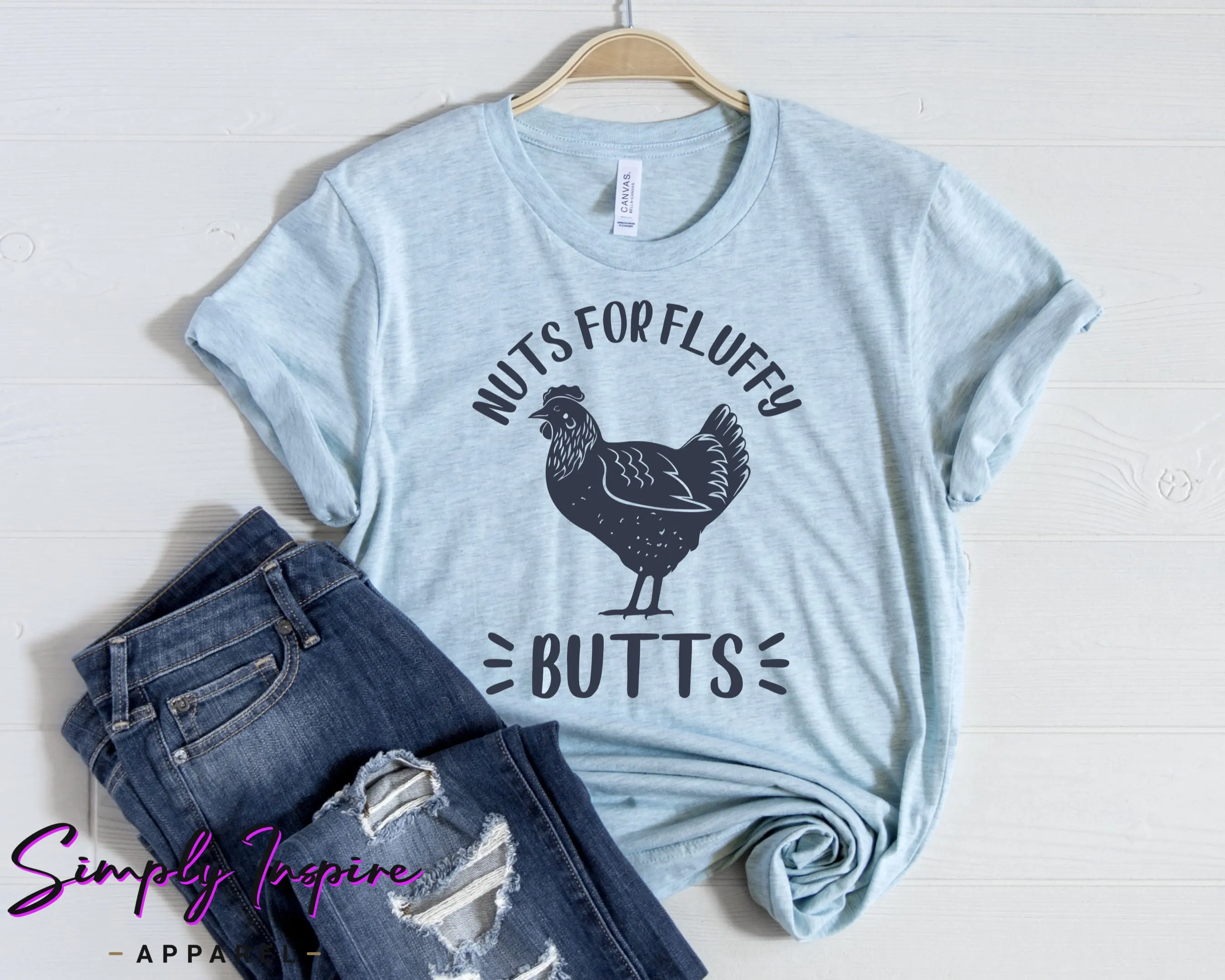 Funny Chicken T Shirt I Love Chickens Nuts For Fluffy Butts Lovers Farm S Sweat