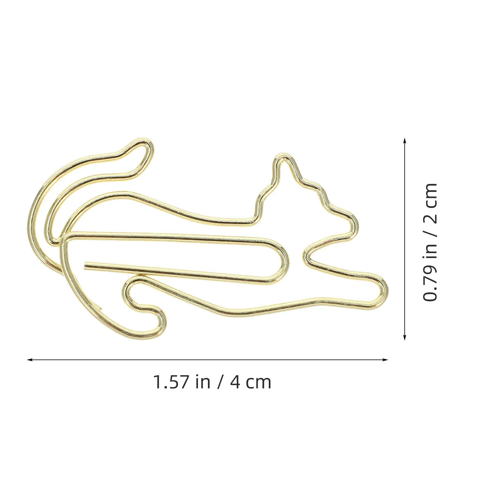 25pcs Animal Shaped Paper Clips Golden Metal Decorative Office Supplies Bookmark Stationery For Cards Files Notes Photo Holders