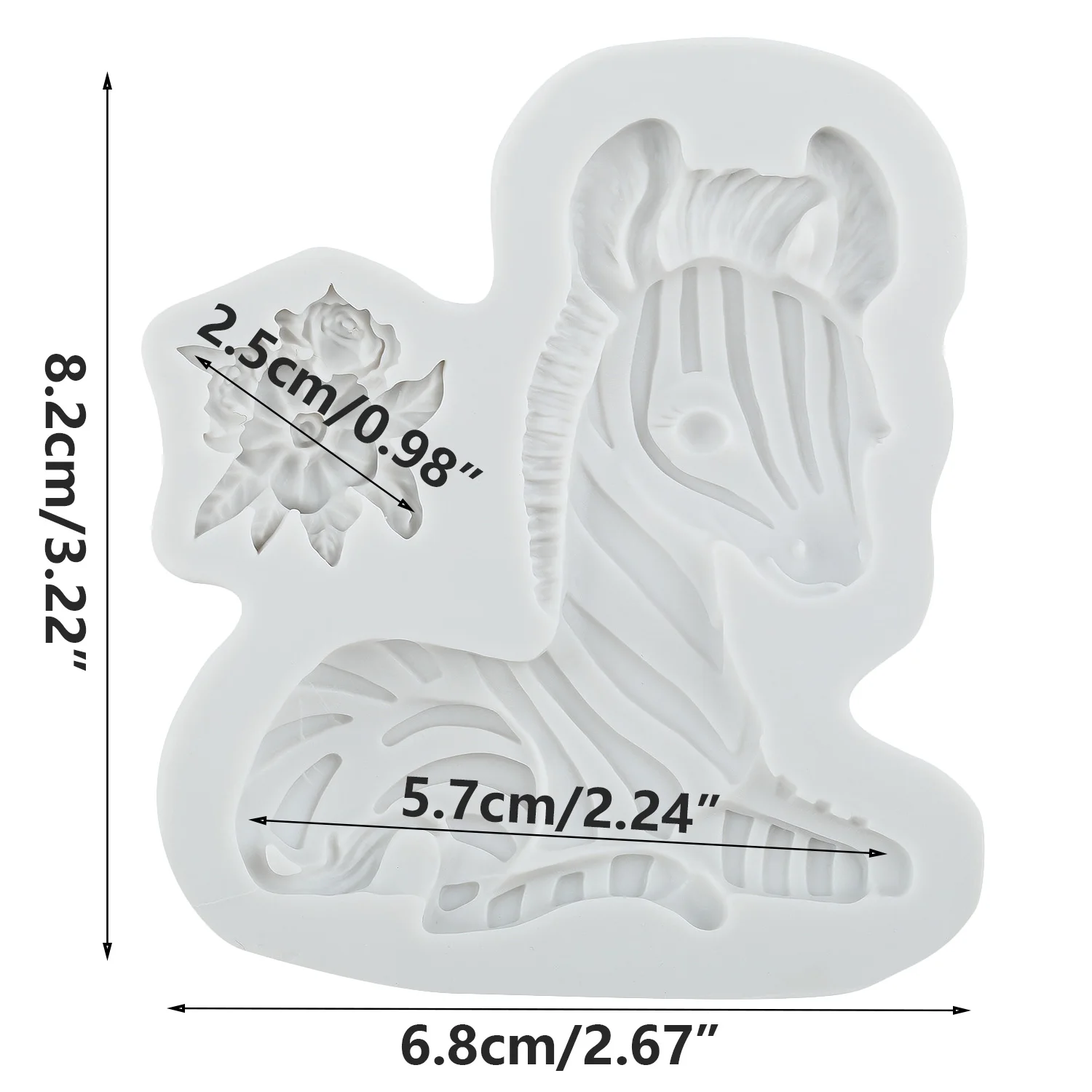 Zebra Silicone Molds Fondant Cake Decorating Tools Cupcake Topper Chocolate Candy Sugar Craft Gum Paste Polymer Clay
