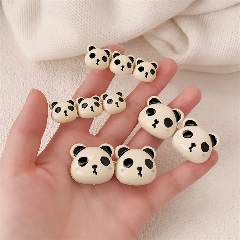 Korean Small Panda Broken Hair Clips Girls Cute Sweet Design Party Accessories Wholesale